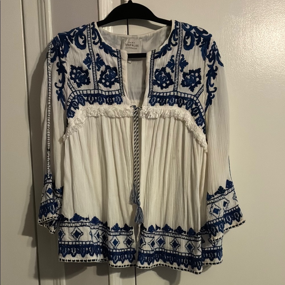 ZARA embroidered summer jacket